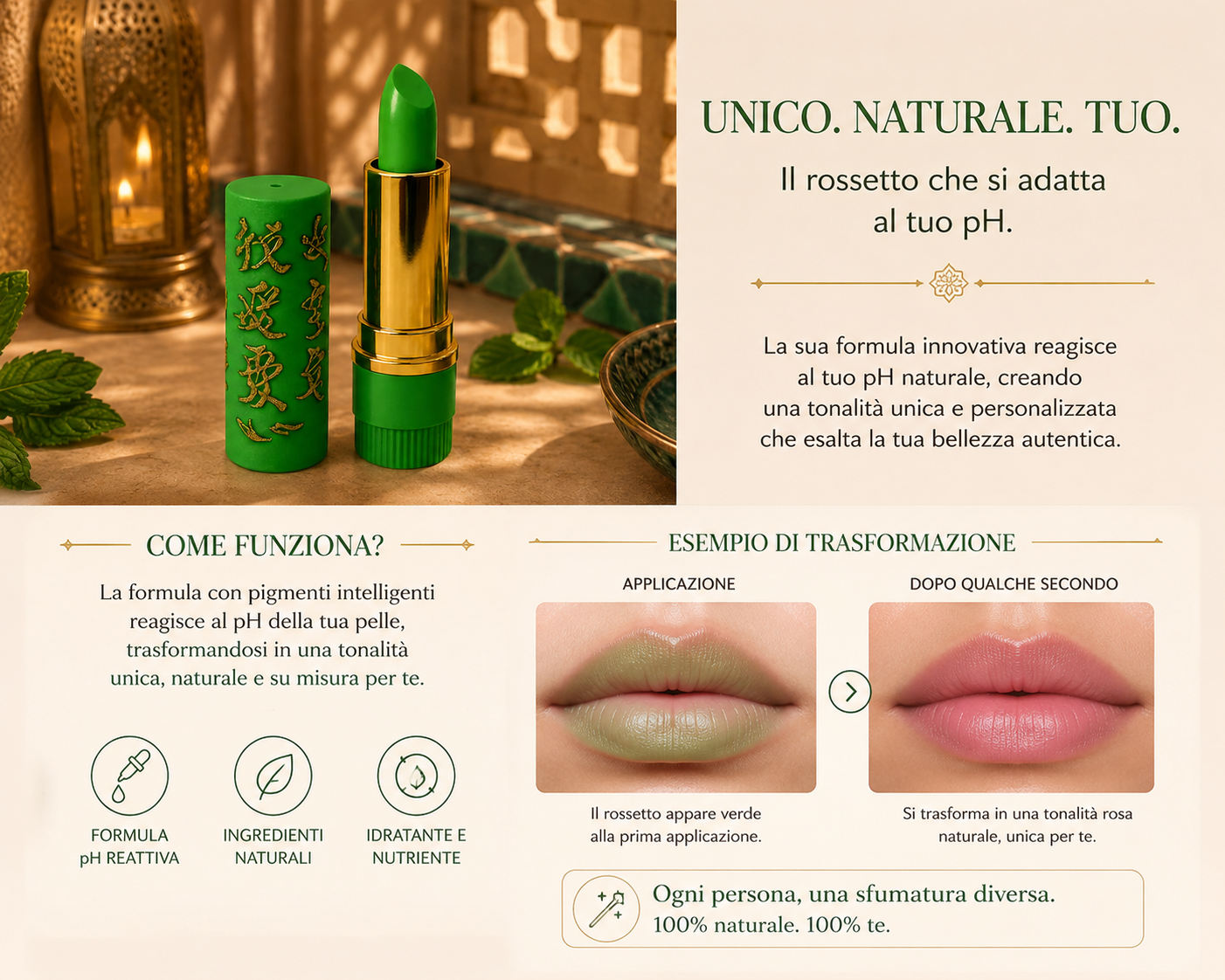 Rossetto Magico Cambia Colore - Naturale pH Labbra