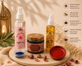 Set Rituale Hammam Marocchino Completo 🌹 Acqua di Rose + Olio Argan + Sapone Nero + Aker Fassi + Polvere di Nila Blu