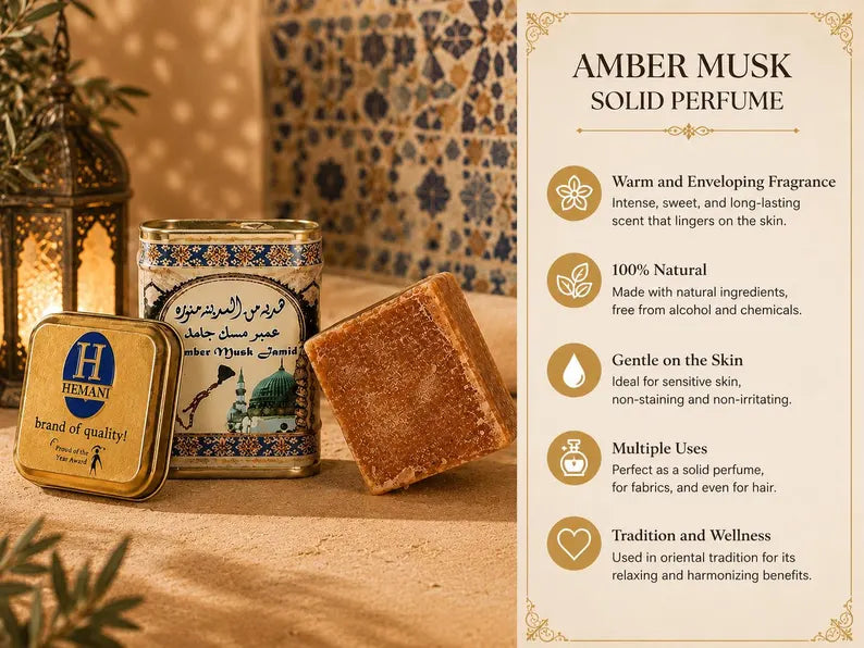 Profumo Muschio Solido all'Ambra Musk Jamid