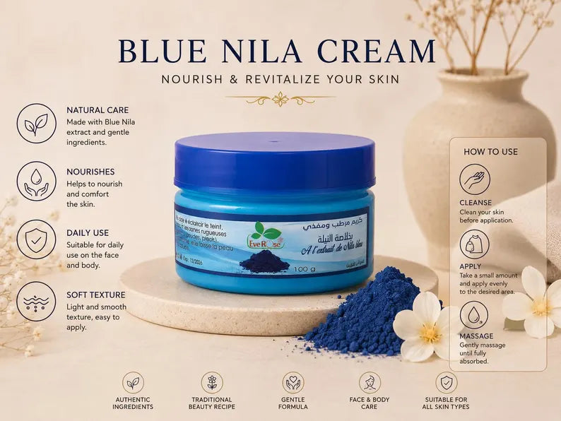 Crema Nila Blu 100gr Skincare marocchina Crema Idratante