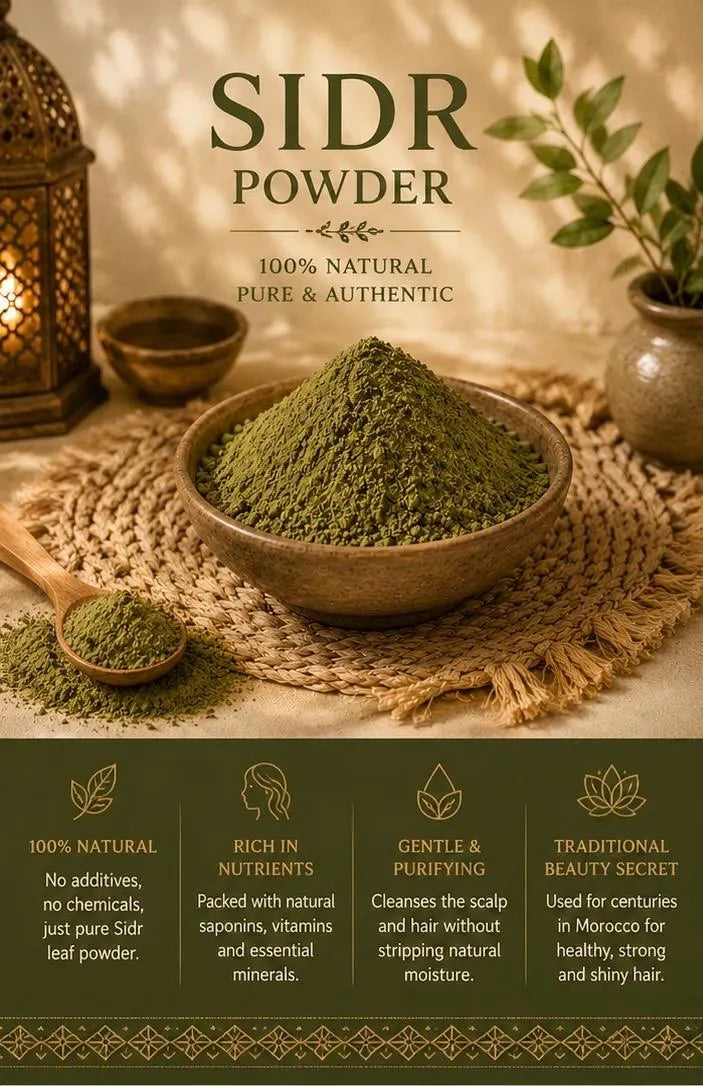 Polvere di Sidr del Marocco - Haircare e Skincare Naturale