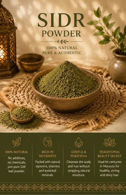 Polvere di Sidr del Marocco - Haircare e Skincare Naturale